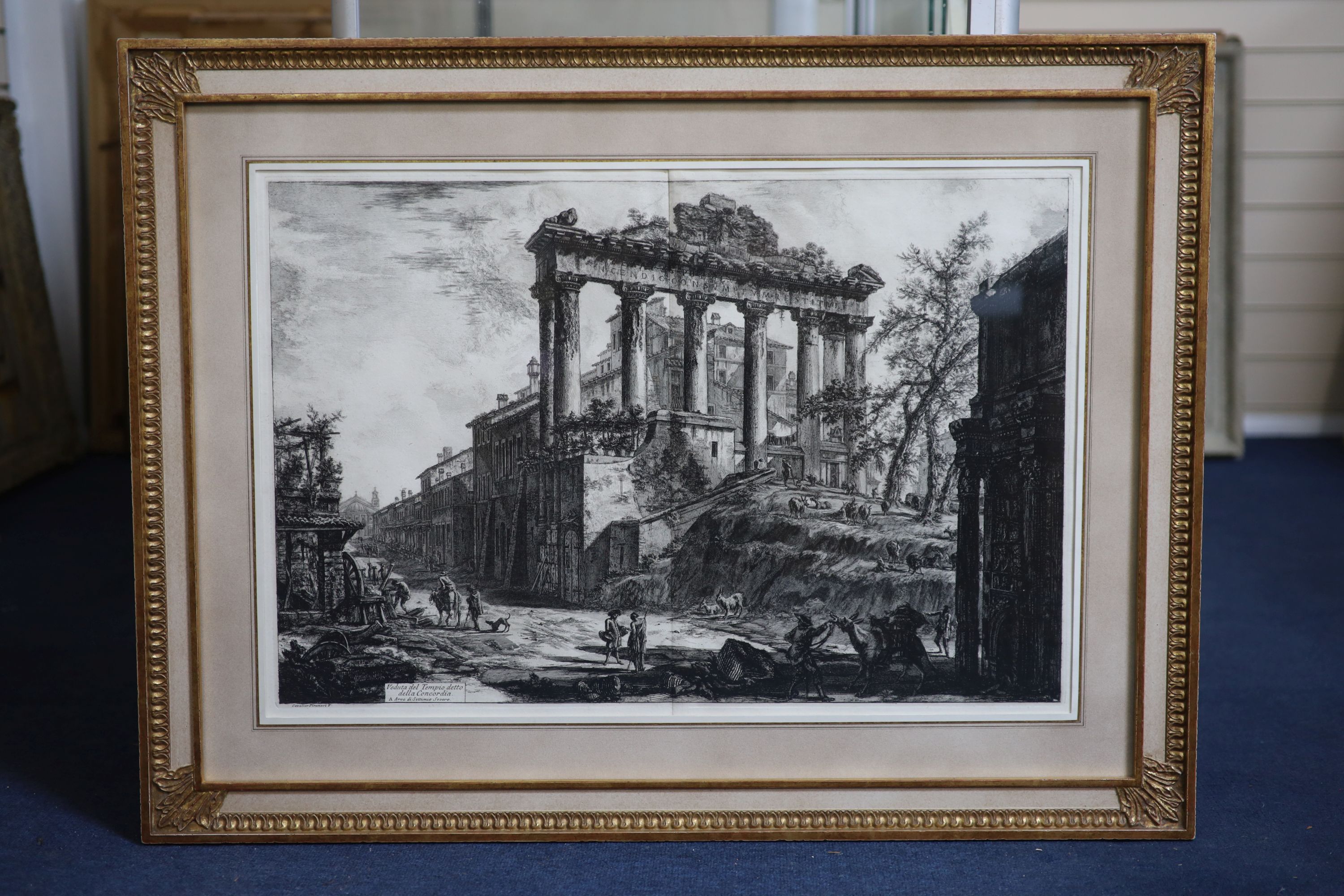 Giovanni Battista Piranesi (1720-1778), Verduta del Tempio Detto Della Concordia, etching, 46 x 69.5cm